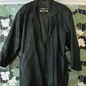 Evan Todd Women's dark green Leather Jacket